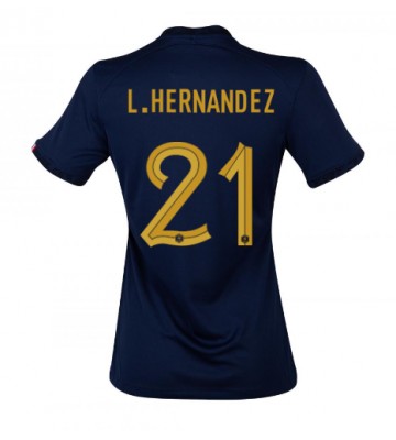 Maillot de foot France Lucas Hernandez #21 Domicile Femmes Monde 2022 Manches Courte